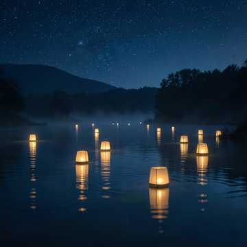 河灯的舒缓音乐